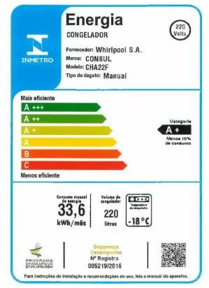 FREEZER HORIZONTAL CONSUL CHA22FBBNA 220L BRANCO 220V 2