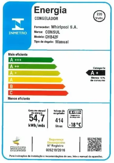 FREEZER HORIZONTAL CONSUL CHB42FBBNA 414LT BRANCO 220V 4
