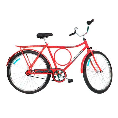 BICICLETA A26 MONARK BARRA CIRCULAR C.P. VERMELHA