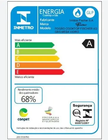 FOGAO MESA 4B FISCHER 1519 VD PRETO BIVOLT 2