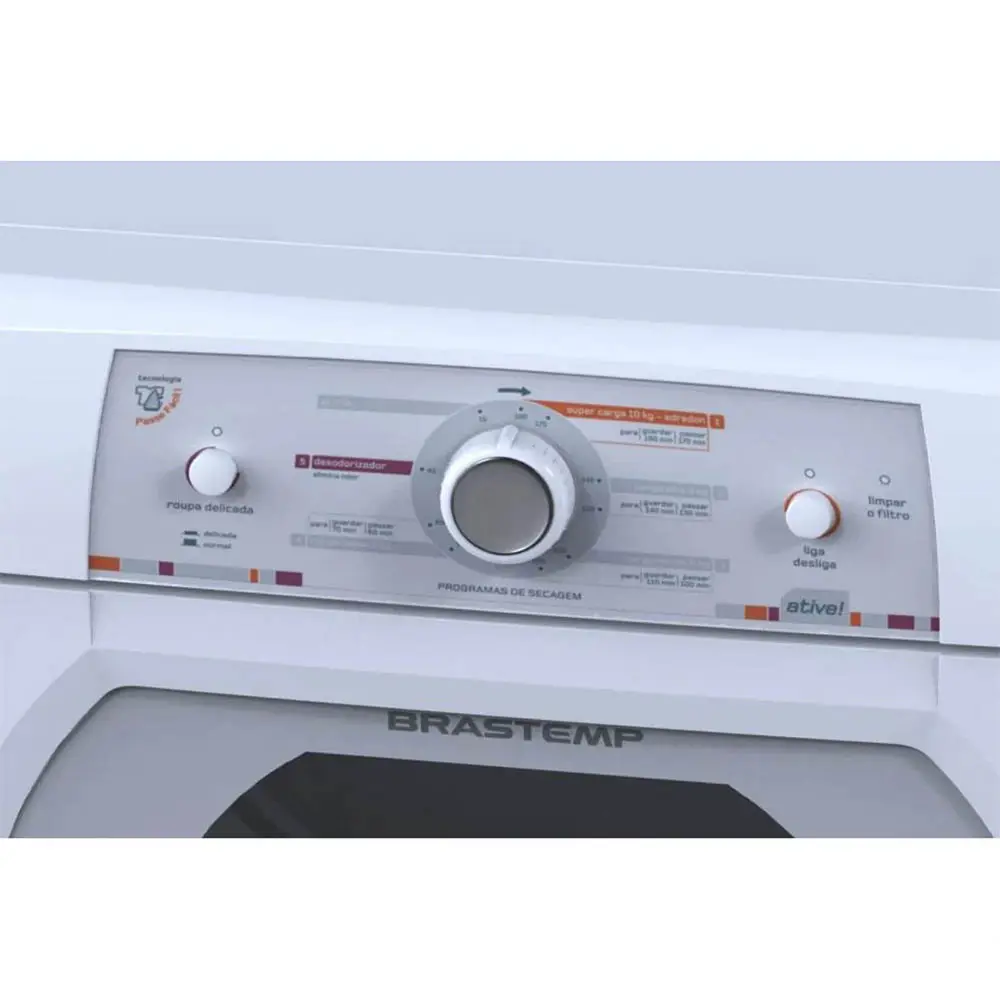 SECADORA BRASTEMP BSR10BBBNA 10KG PISO BRANCA 220V 4