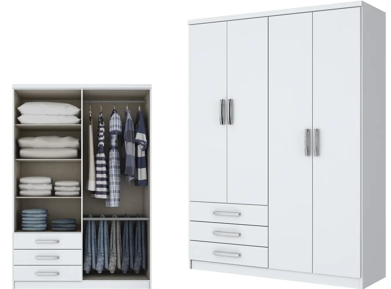 ROUP. HENN CAJU 4PT MDP DA135-10 BRANCO/BRANCO 1.21LX2.00A