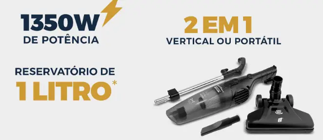 ASPIRADOR PO VERTICAL BRITANIA DUST OFF BAS1295P 220V ANTIGO:BAS1250P/BAS1000P PHILCO PAS1300C 2