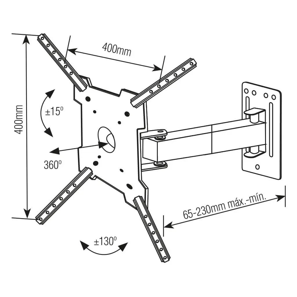 SUPORTE TV BRASFORMA SBRP1030 10/55 LCD ARTICUL. ANTIGO:130 2