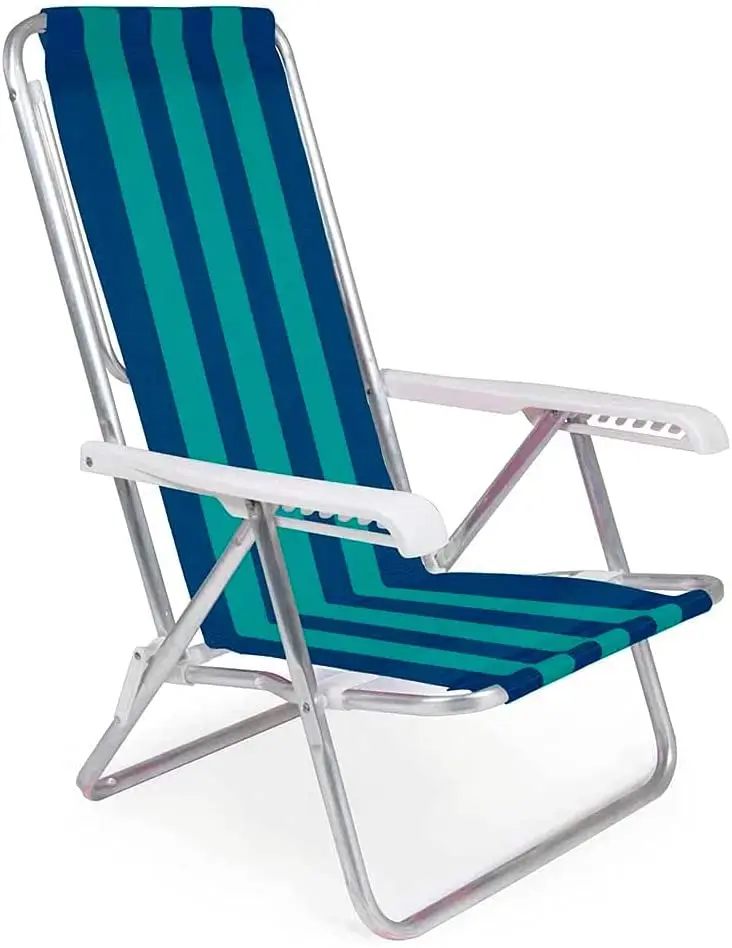 CADEIRA PRAIA RECLINAVEL MOR 2104 ALUMINIO SORTIDA 8P 3