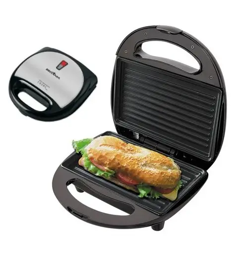 SANDUICHEIRA BRITANIA GRILL CROME INOX 064002069 220V 3