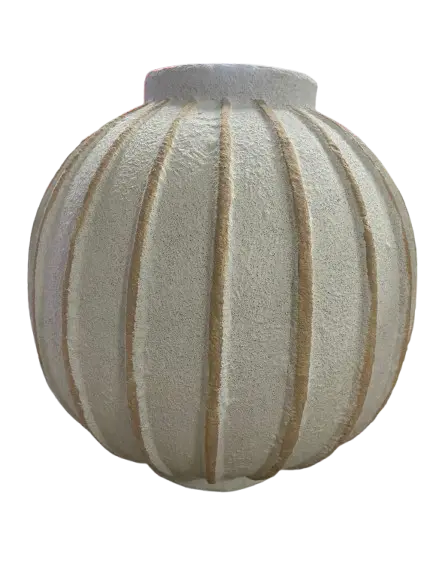 VASO FLORARTE 50076001 ESFERA OFF WHITE P(BL)