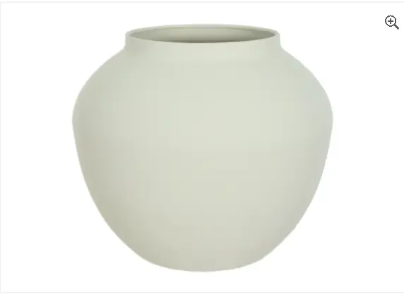 VASO FLORARTE 52751001 METAL TEXTURIZADO OFF WHITE P(BL)