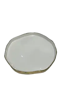 BANDEJA DECOR FLORARTE 83483001 BRANCO DOURADO M(BL) 2