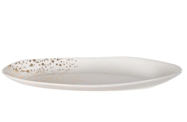 CENTRO DE MESA FLORARTE 83144001 BRANCO DOURADO(BL)