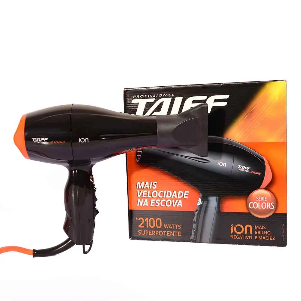 SECADOR CABELO TAIFF FOX S 2.100W 220V ANTIGO:TITANIUM
