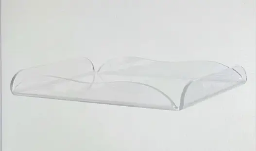 BANDEJA DECORATIVA FLORARTE WAVES 86824001 TRANSPARENTE (BL)