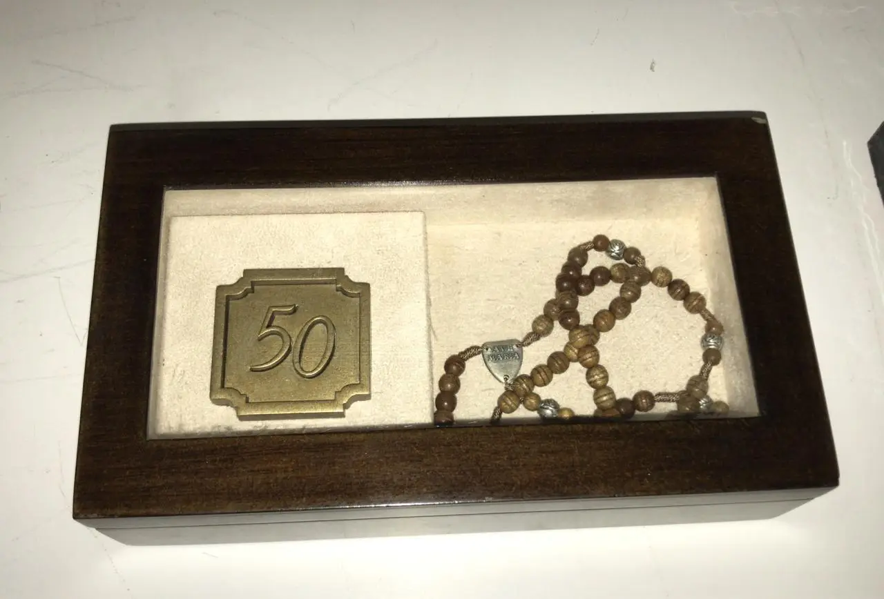 CAIXA LIMOEIRO RETANG. BODAS DE PRATA/OURO