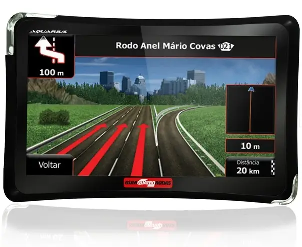 GPS AQUARIUS 4 RODAS 4.3" SLIM PRETO REF:4 RODAS