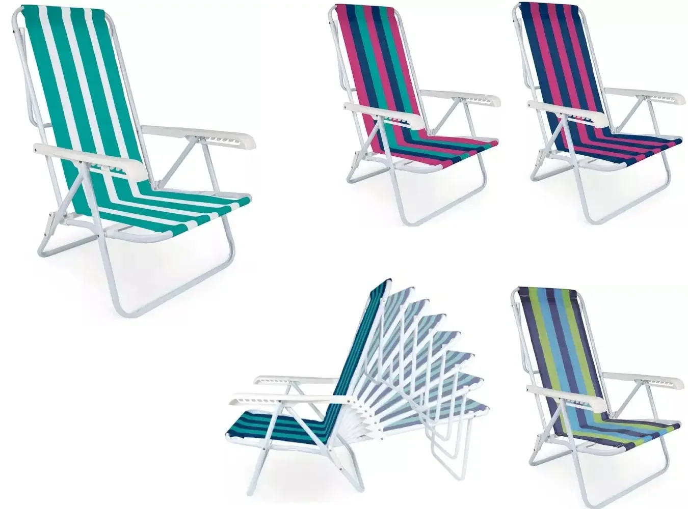 CADEIRA PRAIA RECLINAVEL MOR 2005 ACO 8P