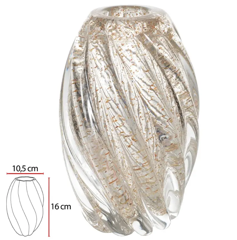 VASO DECOR FLORARTE 58297003 MURANO(BL)