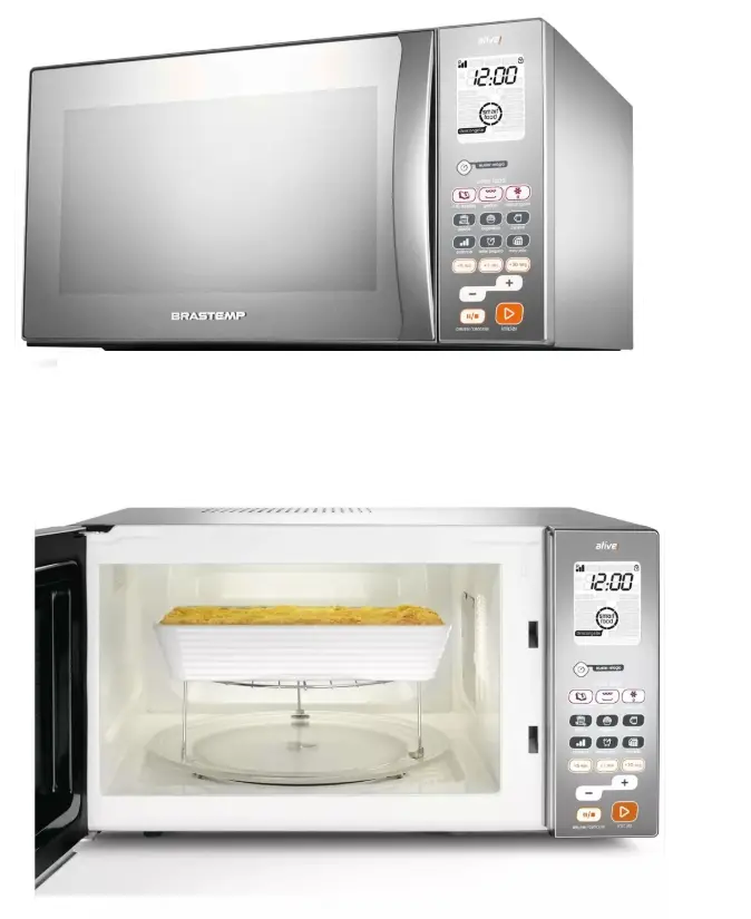 FORNO MICROONDAS 38LT BRASTEMP BMJ38ARBNA INOX