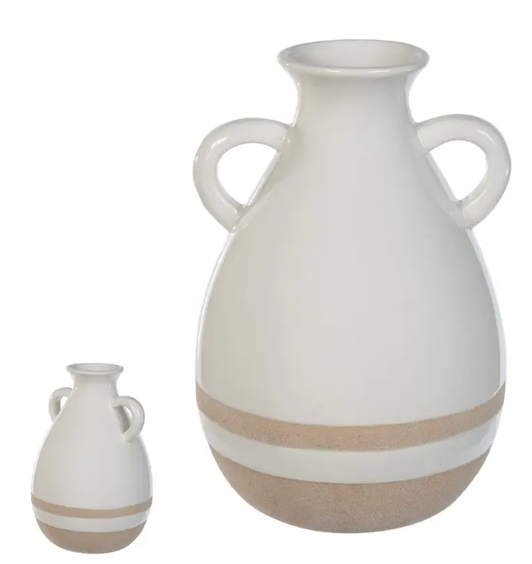 VASO DECORATIVO FLORARTE 90909001 BRANCO BEGE (BL)