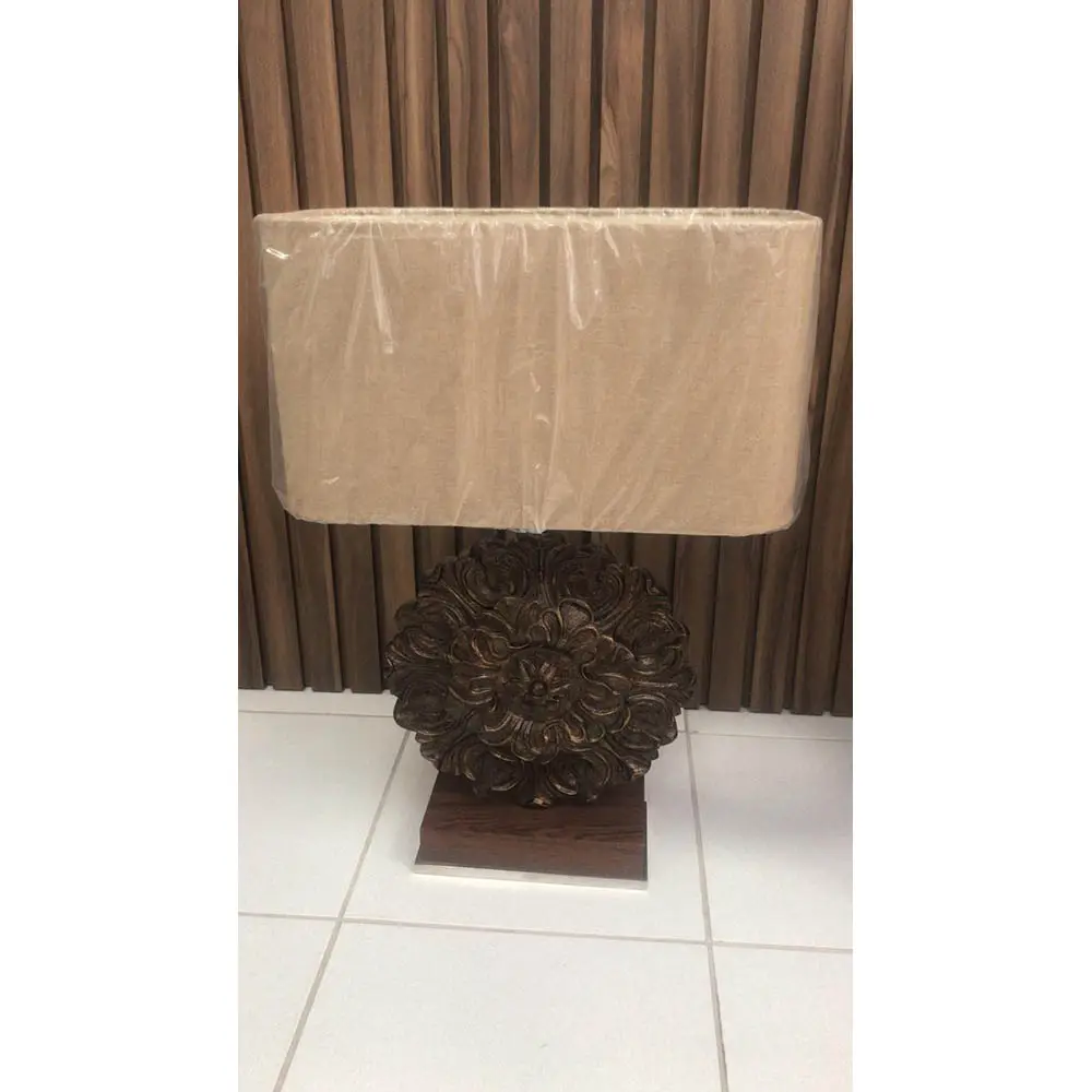 ABAJUR BELLA ILUMINACAO UN7419 MADEIRA  REF:UN7419 2