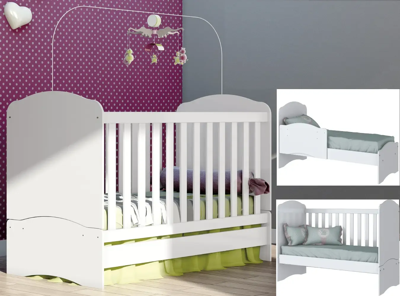 BERCO HENN I02-10 BALA DE MENTA MINI CAMA BRANCO 130X060