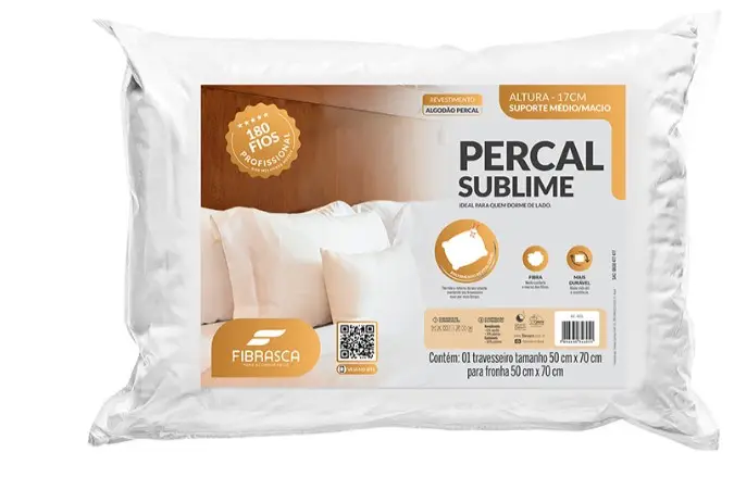 TRAVESSEIRO FIBRASCA 4605 PERCAL SUBLIME(BL)