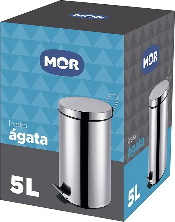 LIXEIRA MOR AGATA 5L INOX
