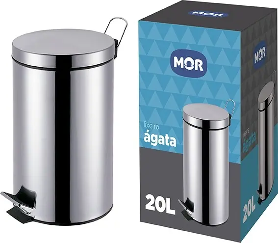 LIXEIRA MOR AGATA 20L INOX