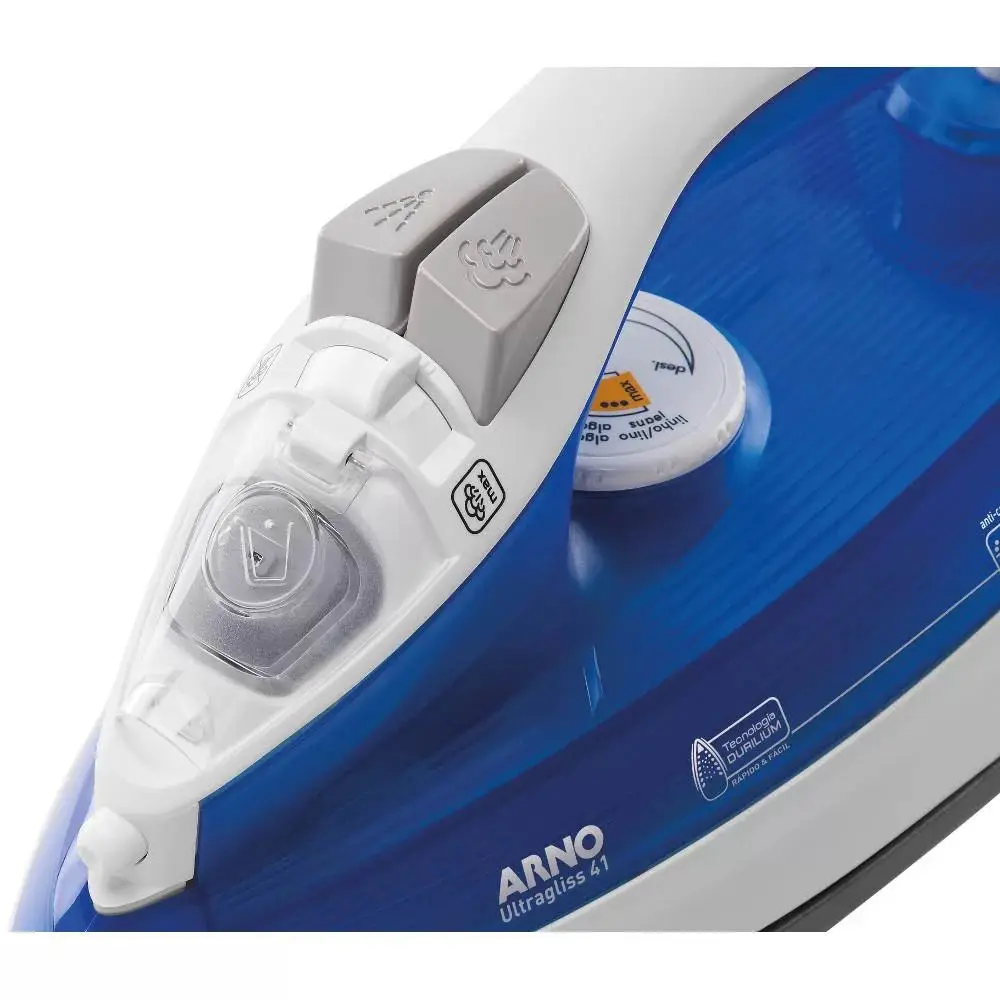 FERRO ELETRICO ARNO VAPOR ULTRAGLISS FU41 AZUL 220V 5