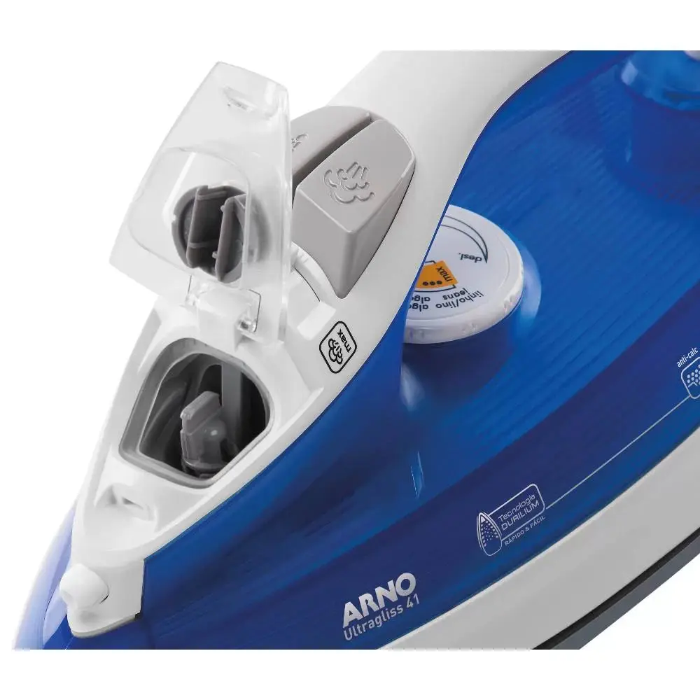 FERRO ELETRICO ARNO VAPOR ULTRAGLISS FU41 AZUL 220V 6