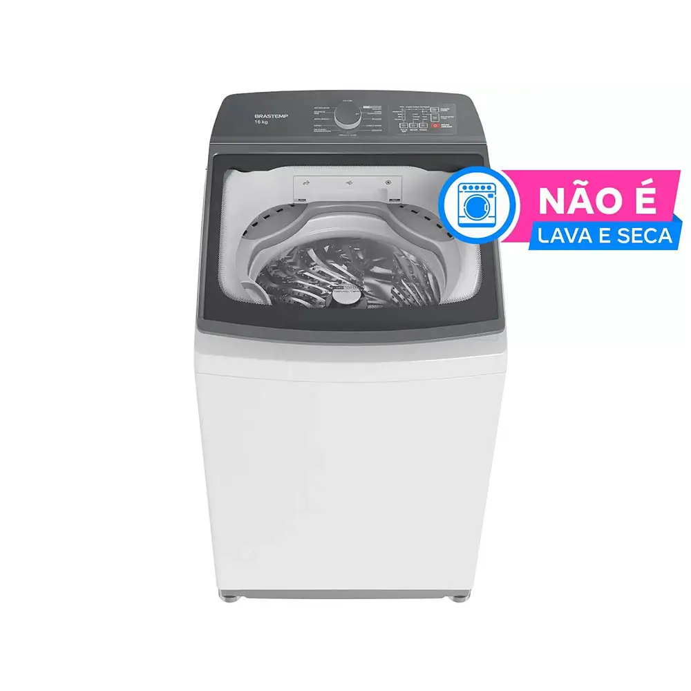 LAVADORA BRASTEMP BWK16ABBNA 16KG BRANCA  220V ANTIGO:BWH15ABBNA 9