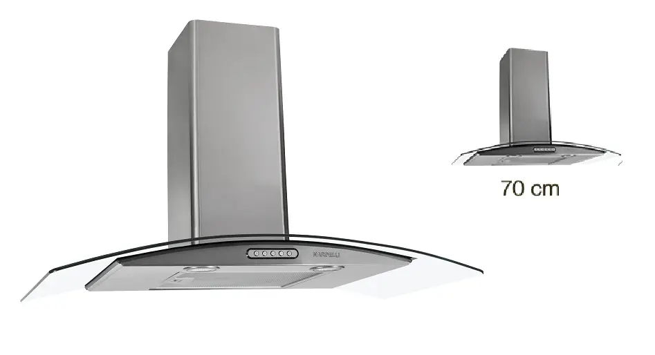 COIFA PAREDE NARDELLI 70CM VIDRO CURVO DUTO SLIM INOX 50011010 220V