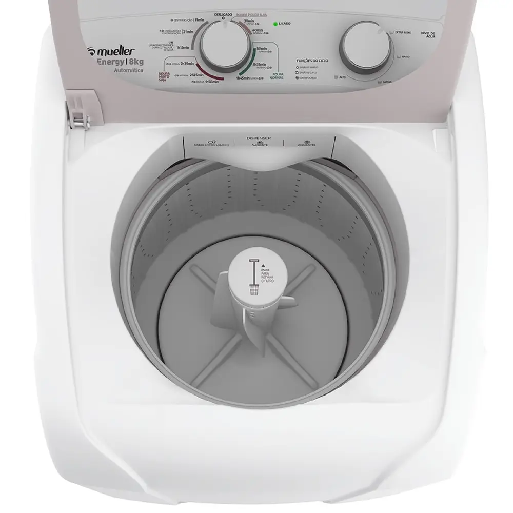 LAVADORA MUELLER ENERGY 8KG BRANCA 600044005 220V 4