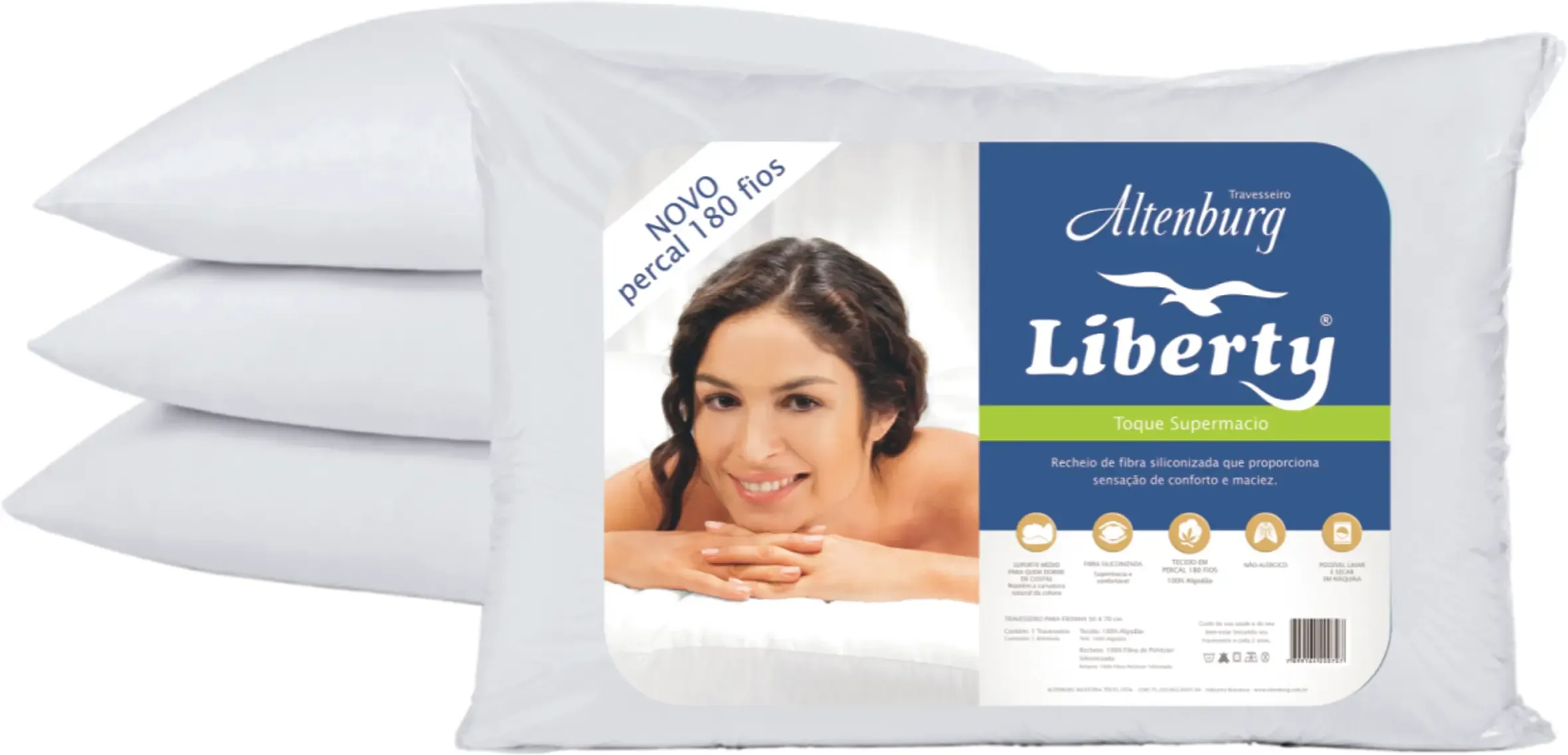 TRAVESSEIRO ALTENBURG LIBERTY 180 FIOS 050X090 BRANCO