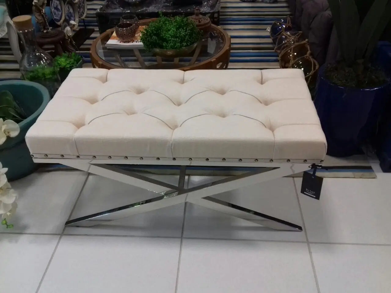 PUFF BEL METAIS 0.90X0.45CM ISAAC  REF:316