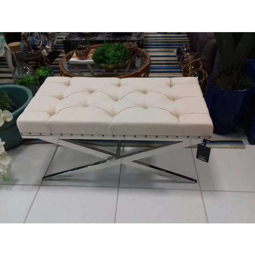 PUFF BEL METAIS 0.90X0.45CM ISAAC  REF:316 2