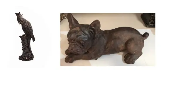 ESTATUETA LIFE 057171/057401 PAPAGAIO/BULDOGUE