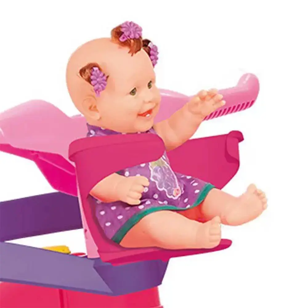 TRICICLO BANDEIRANTE 836 MOTOBAN PASSEIO E PEDAL ROSA 6