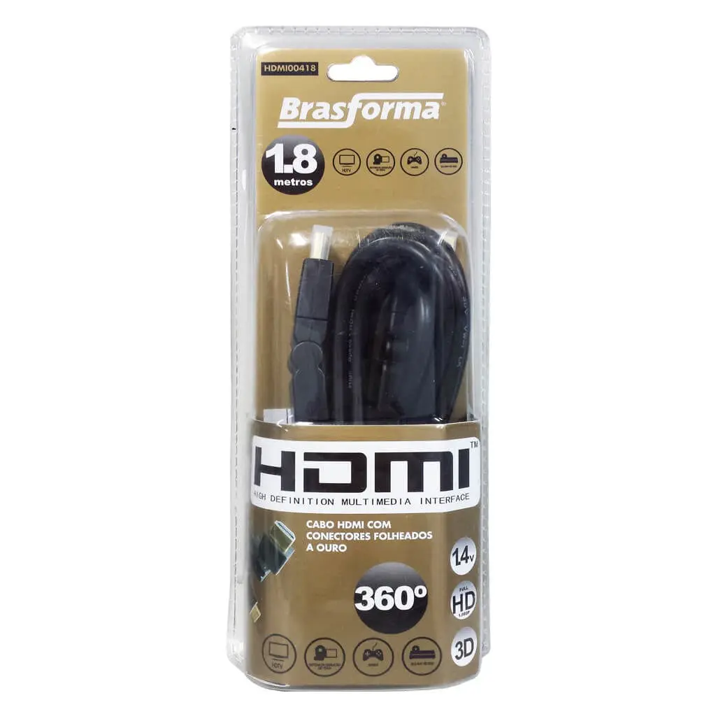 CABO HDMI BRASFORMA HDMI00518 180CM