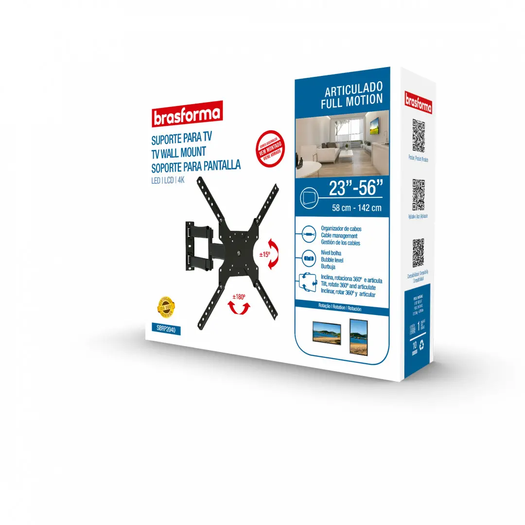 SUPORTE TV BRASFORMA SBRP2040 23/56 LCD/LED ART 2