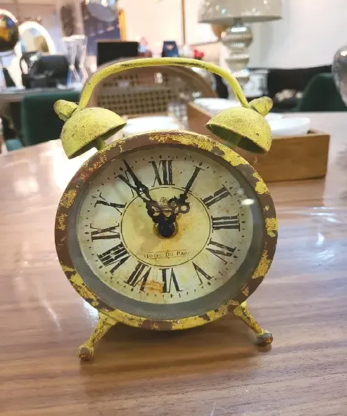 RELOGIO PAREDE GOODS 53090 BOLSO AMARELO ENVELHECIDO