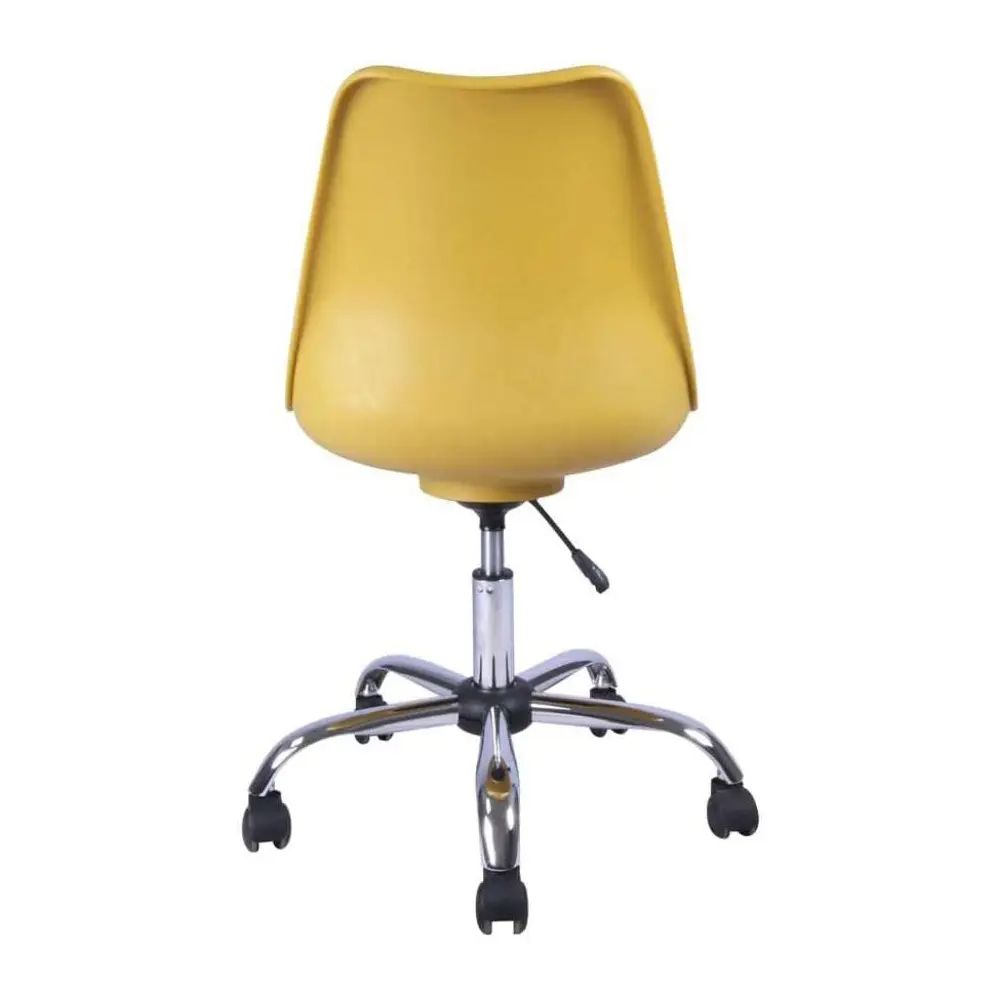 CADEIRA BYHAUS EAMES SIDE GIRATORIA PRETA/AMARELA(BL) 4