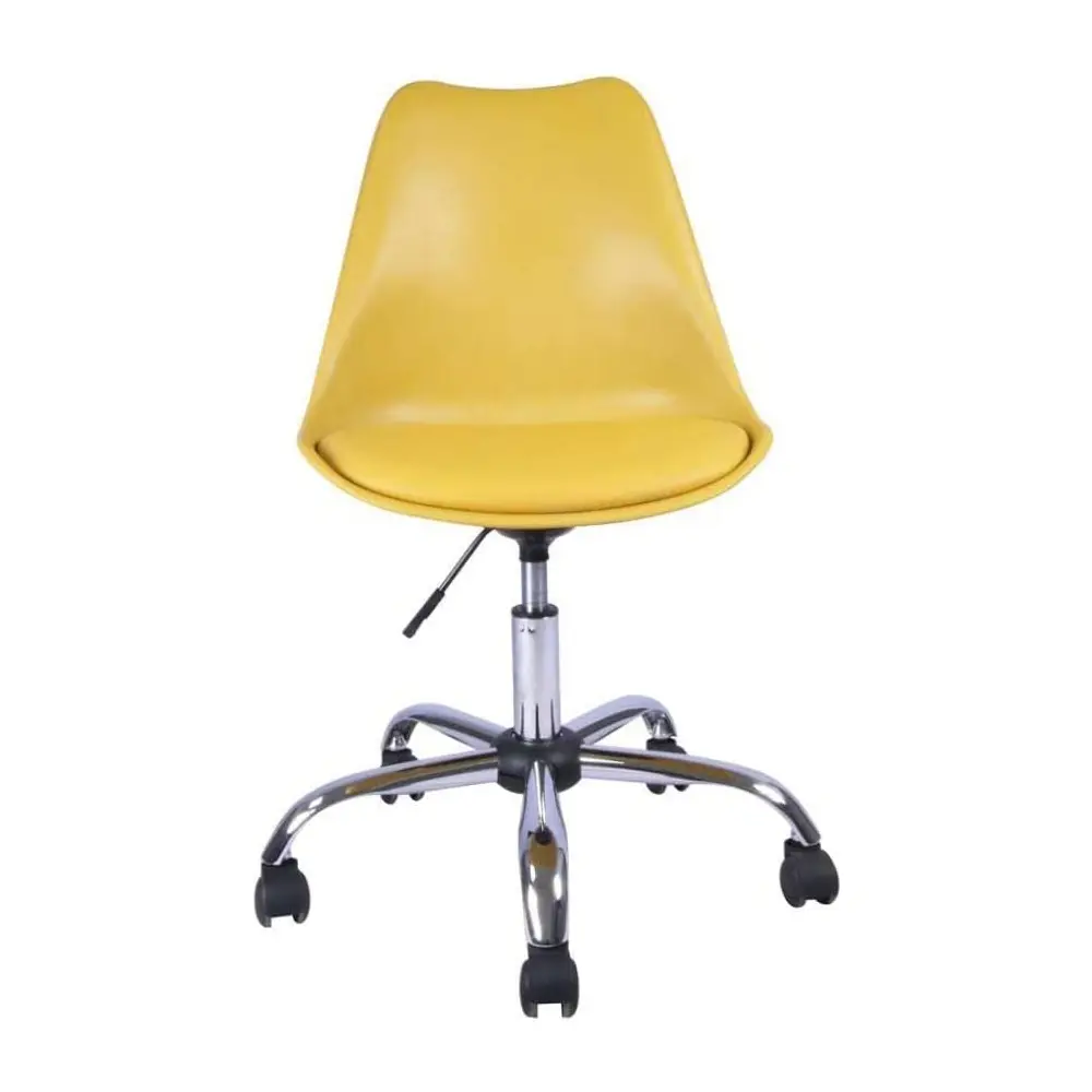 CADEIRA BYHAUS EAMES SIDE GIRATORIA PRETA/AMARELA(BL) 5