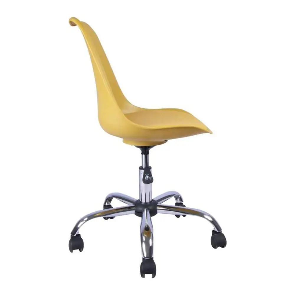 CADEIRA BYHAUS EAMES SIDE GIRATORIA PRETA/AMARELA(BL) 6