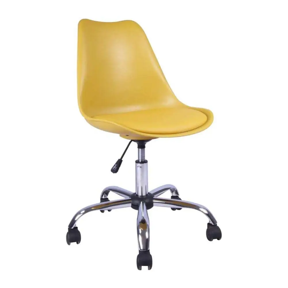 CADEIRA BYHAUS EAMES SIDE GIRATORIA PRETA/AMARELA(BL) 7