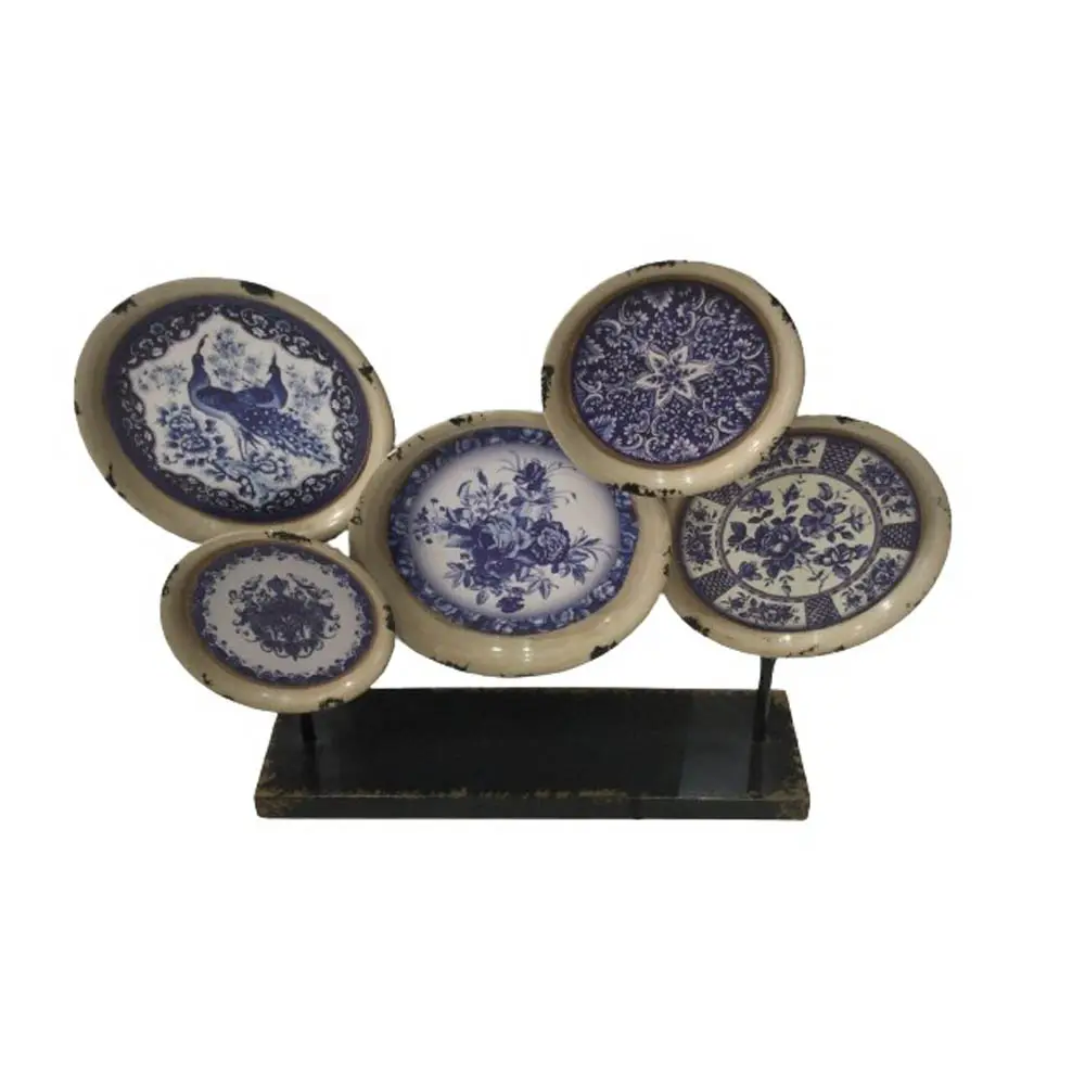 ADORNO COLECAO DE PRATOS AZUIS