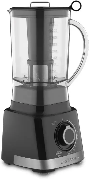 LIQUIDIFICADOR BRITANIA BLQ1300P TURBO 12 VEL. 3L 1.400W 220V ANTIGO: B1500P e B1300
