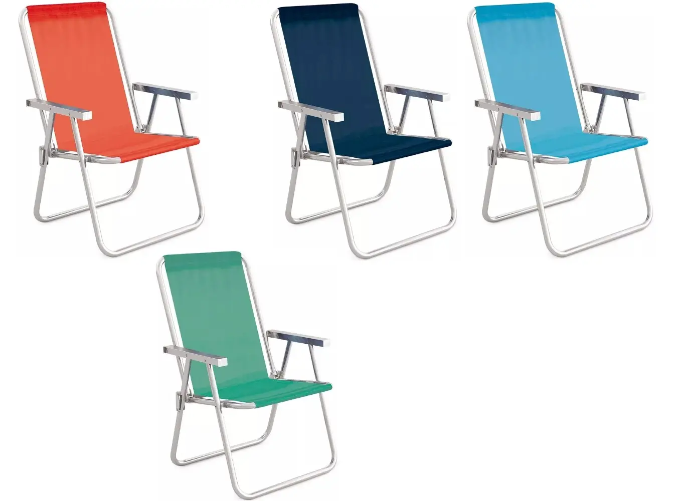 CADEIRA PRAIA MOR ALTA 2160 ALUMINIO CONFORTO SORTIDA