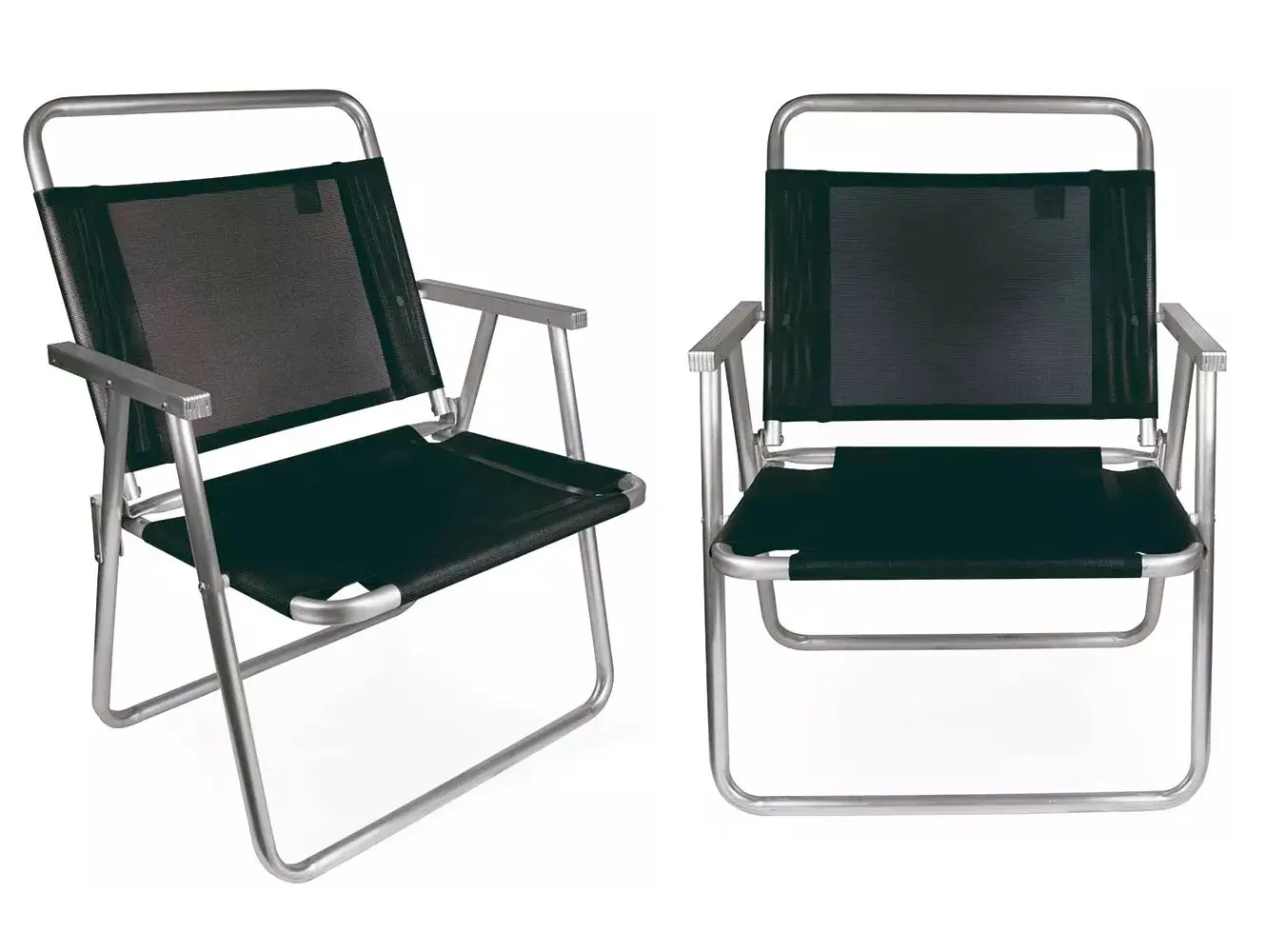 CADEIRA PRAIA MOR ALTA 2153 ALUMINIO OVERSIZE PRETO