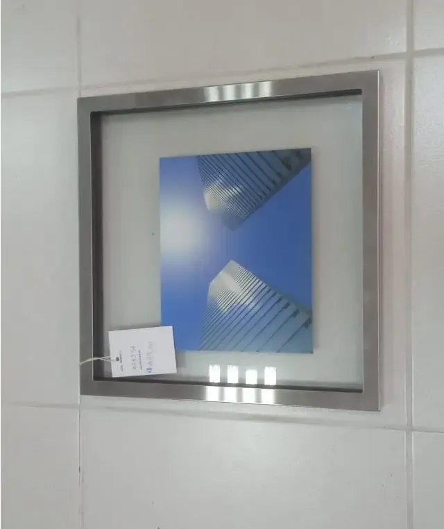 PORTA RETRATO SARQUIS SAMARA BRT21 QUADRADO INOX