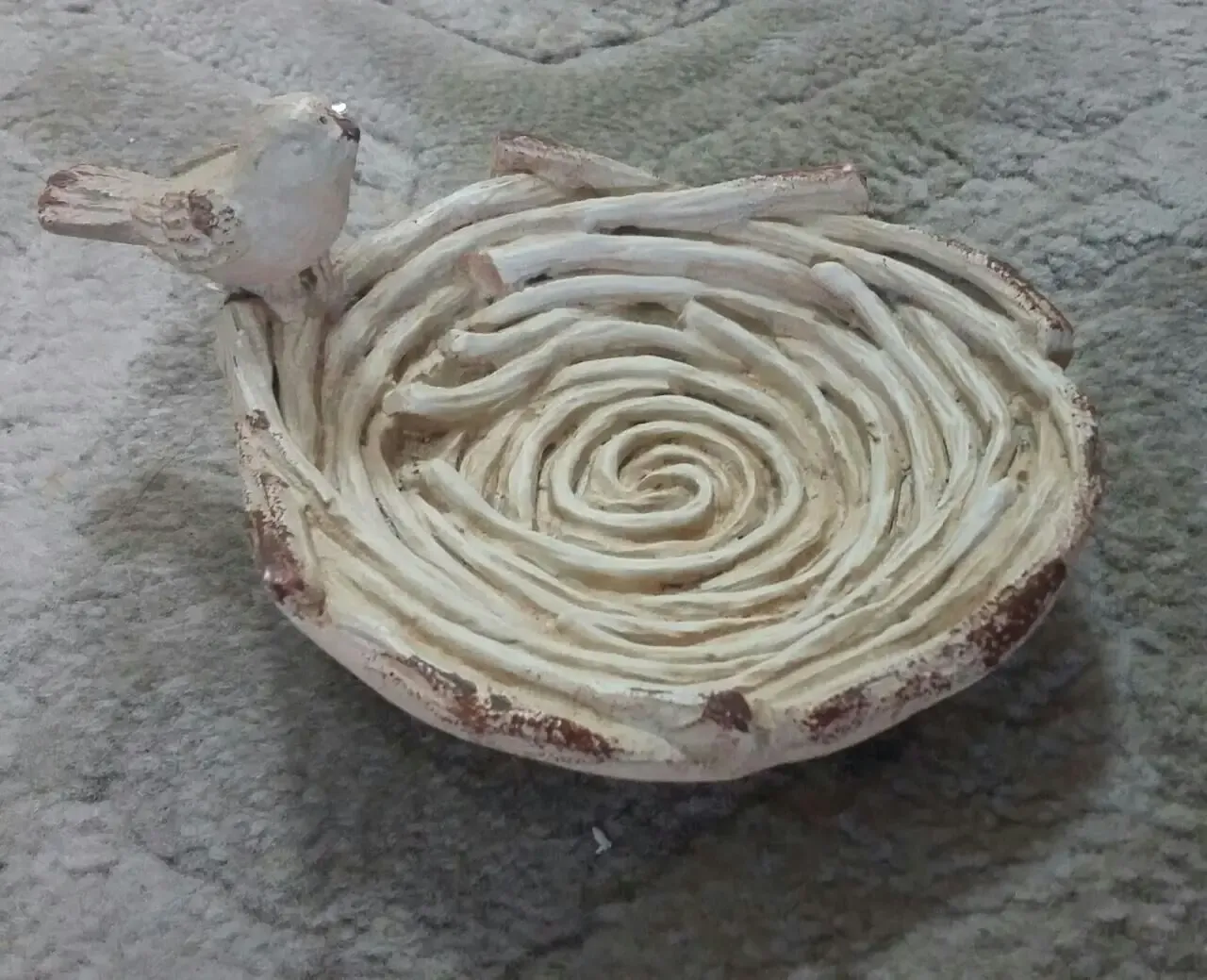 NINHO PASSARO CASA BONITA 103242 RESINA BEGE